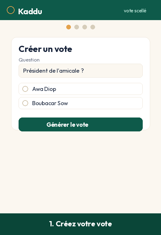 Demo: create a vote, share, vote, result
